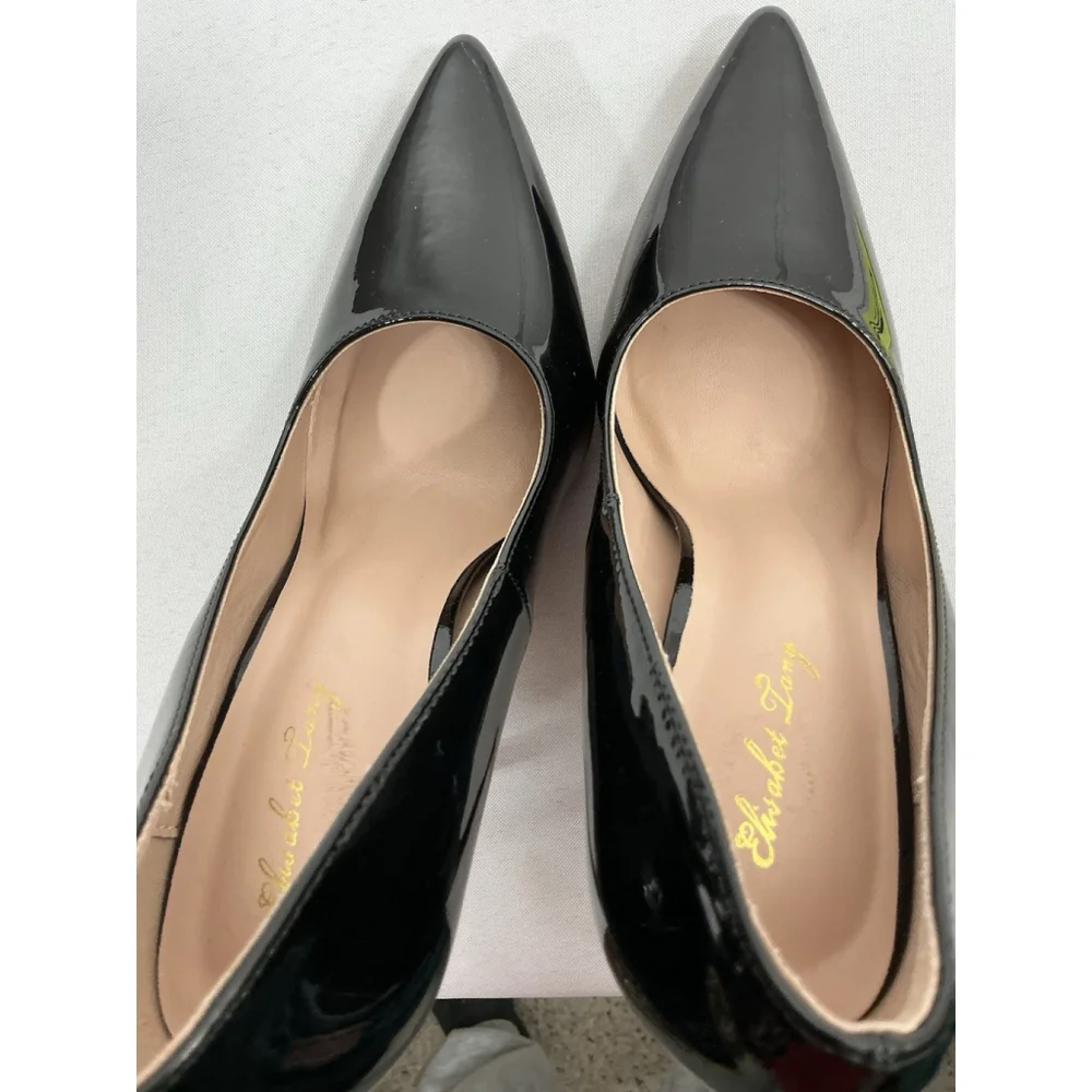 Womans Excellent Condition Elisabet Tang Slip On Stiletto Pumps Black 7 - Picture 6 of 9